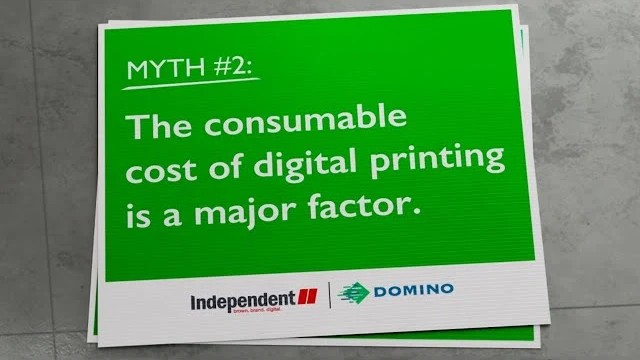 The consumable cost of digital printing is a major factor